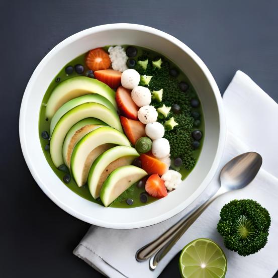 Avocado and Kale Smoothie Bowl