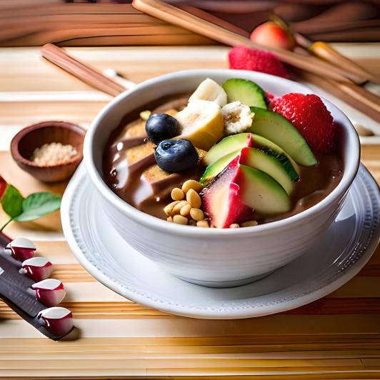 Banana cacao avocado acai bowl