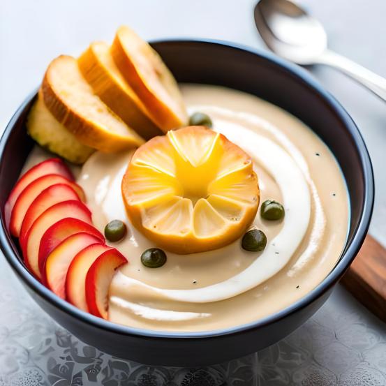 Pineapple, Banana, and Peach Smoothie Bowl