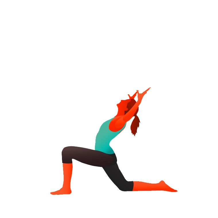 Crescent Lunge on the Knee with Cactus Arms - Anjaneyasana