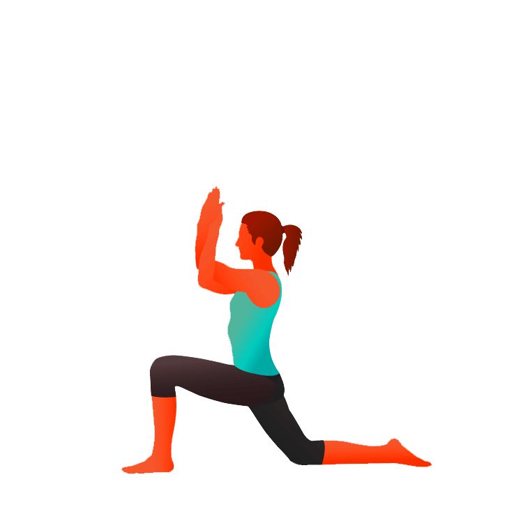 Crescent Lunge on the Knee with Eagle Arms -  Anjaneyasana