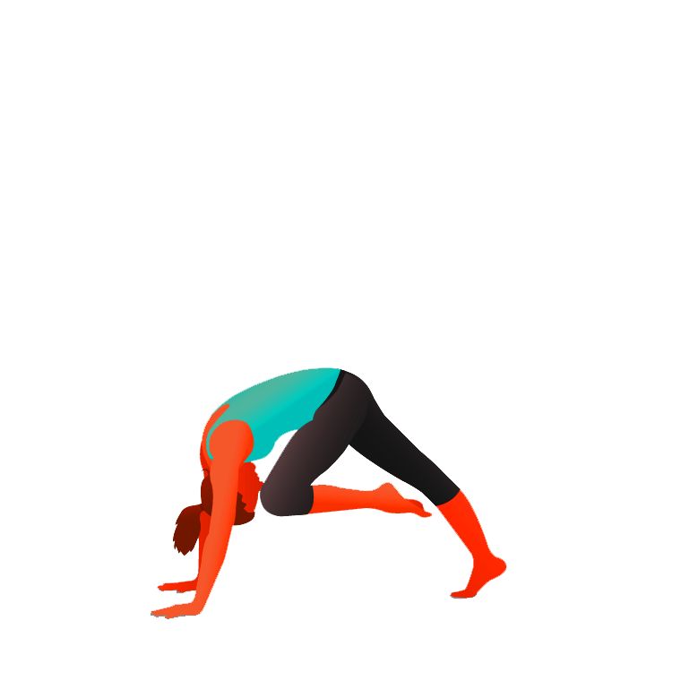 Downward-Facing Dog with Knee to Forehead