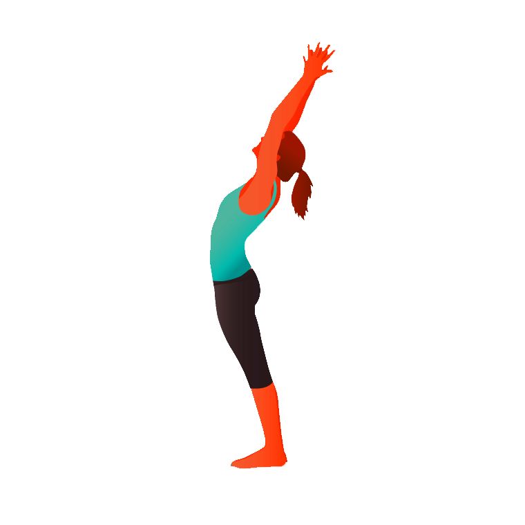 Mountain with Arms Up and Backbend -  Urdhva Hastasana